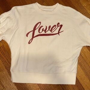 Pistola Cream Sweatshirt with Red Print